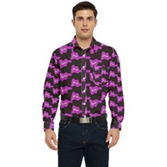 Abstract Waves Men s Long Sleeve Pocket Shirt  by SychEva