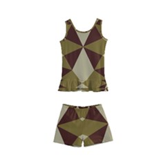 Abstract Pattern Geometric Backgrounds   Kids  Boyleg Swimsuit by Eskimos