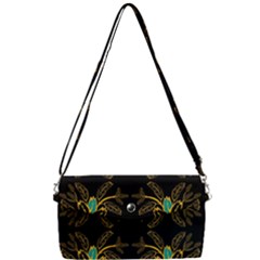 Floral Folk Damask Pattern  Removable Strap Clutch Bag by Eskimos