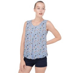 Office Bubble Hem Chiffon Tank Top by SychEva