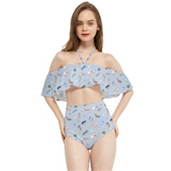 Office Halter Flowy Bikini Set  by SychEva
