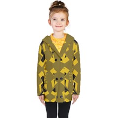 Abstract Pattern Geometric Backgrounds   Kids  Double Breasted Button Coat by Eskimos