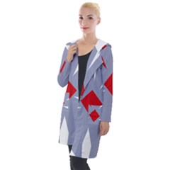 Abstract Pattern Geometric Backgrounds   Hooded Pocket Cardigan by Eskimos