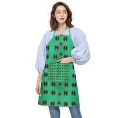 Butterflies In Fresh Green Environment Pocket Apron by pepitasart