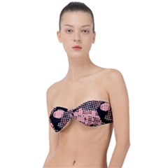 Abstrait Effet Formes Noir/rose Classic Bandeau Bikini Top  by kcreatif