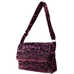 Pink  Waves Flow Series 11 Full Print Messenger Bag (l) by DimitriosArt