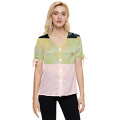 Janet 1 Bow Sleeve Button Up Top by Janetaudreywilson