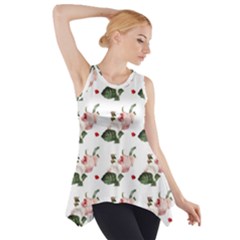 Love Spring Floral Side Drop Tank Tunic by Janetaudreywilson