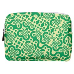 Liquid Art Pouring Abstract Seamless Pattern Lover Green Maze Make Up Pouch (medium) by artico