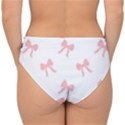 Pink bow pattern Double Strap Halter Bikini Bottom View2
