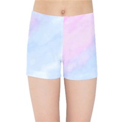 Watercolor Clouds2 Kids  Sports Shorts by Littlebird