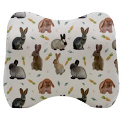 Cute Bunny Velour Head Support Cushion by SychEva
