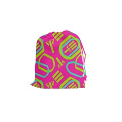 Abstract Pattern Geometric Backgrounds   Drawstring Pouch (small) by Eskimos