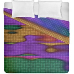 Puzzle Landscape In Beautiful Jigsaw Colors Duvet Cover Double Side (king Size) by pepitasart