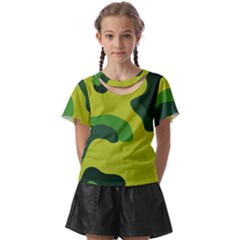 Abstract Pattern Geometric Backgrounds   Kids  Front Cut Tee by Eskimos