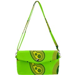 Floral Pattern Paisley Style Paisley Print  Doodle Background Removable Strap Clutch Bag by Eskimos