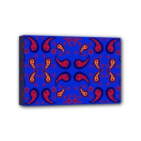 Floral Pattern Paisley Style  Mini Canvas 6  X 4  (stretched) by Eskimos