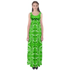 Floral Folk Damask Pattern  Empire Waist Maxi Dress by Eskimos