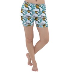 Nature Birds Lightweight Velour Yoga Shorts by Sparkle