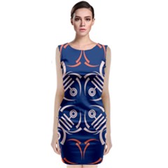 Abstract Pattern Geometric Backgrounds   Sleeveless Velvet Midi Dress by Eskimos