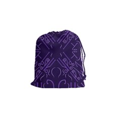 Abstract Pattern Geometric Backgrounds   Drawstring Pouch (small) by Eskimos