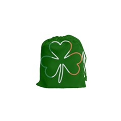 Shamrock Irish Clover St Patrick Drawstring Pouch (xs) by yoursparklingshop