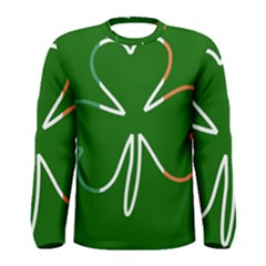 Shamrock Irish Clover St Patrick Men s Long Sleeve Tee by yoursparklingshop