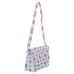 Pattern With Clothes For Newborns Shoulder Bag With Back Zipper by SychEva