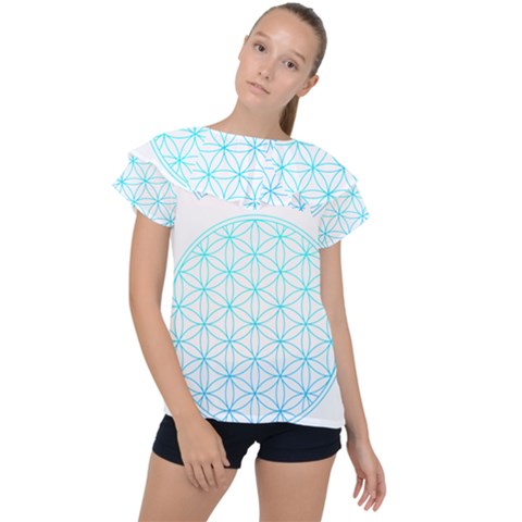 Flower Of Life  Ruffle Collar Chiffon Blouse by tony4urban