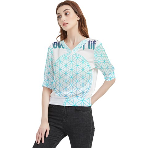 Flower Of Life  Quarter Sleeve Blouse by tony4urban