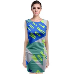 Abstract Pattern Geometric Backgrounds   Sleeveless Velvet Midi Dress by Eskimos