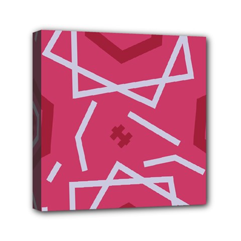 Abstract Pattern Geometric Backgrounds   Mini Canvas 6  X 6  (stretched) by Eskimos
