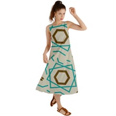 Abstract Pattern Geometric Backgrounds   Summer Maxi Dress by Eskimos