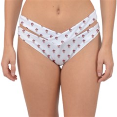 Weird Fantasy Bird Drawing Motif Pattern Double Strap Halter Bikini Bottom by dflcprintsclothing