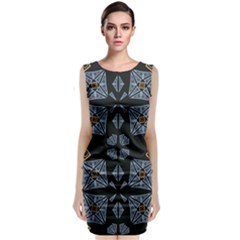 Abstract Pattern Geometric Backgrounds   Sleeveless Velvet Midi Dress by Eskimos