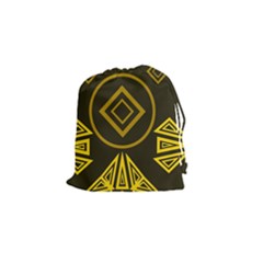 Abstract Pattern Geometric Backgrounds   Drawstring Pouch (small) by Eskimos