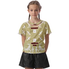 Abstract Pattern Geometric Backgrounds   Kids  Front Cut Tee by Eskimos
