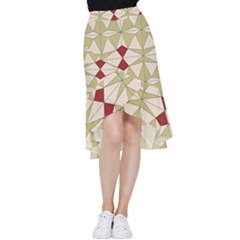 Abstract Pattern Geometric Backgrounds   Frill Hi Low Chiffon Skirt by Eskimos