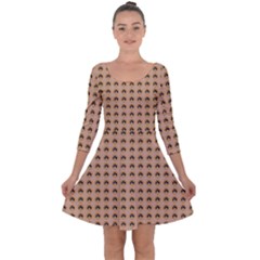 Olimedbege Quarter Sleeve Skater Dress by violetheavensky