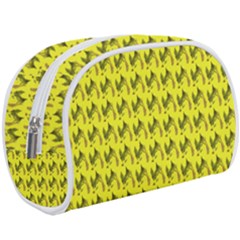 Fern Pattern 2 Yellow Make Up Case (large) by violetheavensky