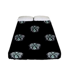 Tribal Mask Motif Drawing Pattern Fitted Sheet (full/ Double Size) by dflcprintsclothing
