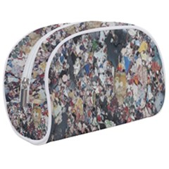 Multicolored Debris Texture Print Make Up Case (medium) by dflcprintsclothing
