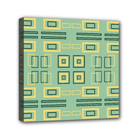 Abstract Pattern Geometric Backgrounds   Mini Canvas 6  X 6  (stretched) by Eskimos
