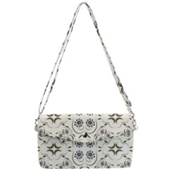 Folk Flowers Print Floral Pattern Ethnic Art Removable Strap Clutch Bag by Eskimos
