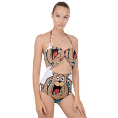 Bulldog-cartoon-illustration-11650862 Scallop Top Cut Out Swimsuit by jellybeansanddinosaurs