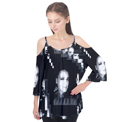Mrn Echo Flutter Sleeve Tee  by MRNStudios