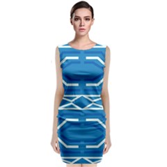 Abstract Pattern Geometric Backgrounds   Sleeveless Velvet Midi Dress by Eskimos