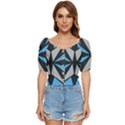 Abstract pattern geometric backgrounds   Button up blouse View1