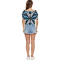 Abstract pattern geometric backgrounds   Button up blouse View4