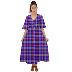 Tartan 2 Kimono Sleeve Boho Dress by tartantotartanspink